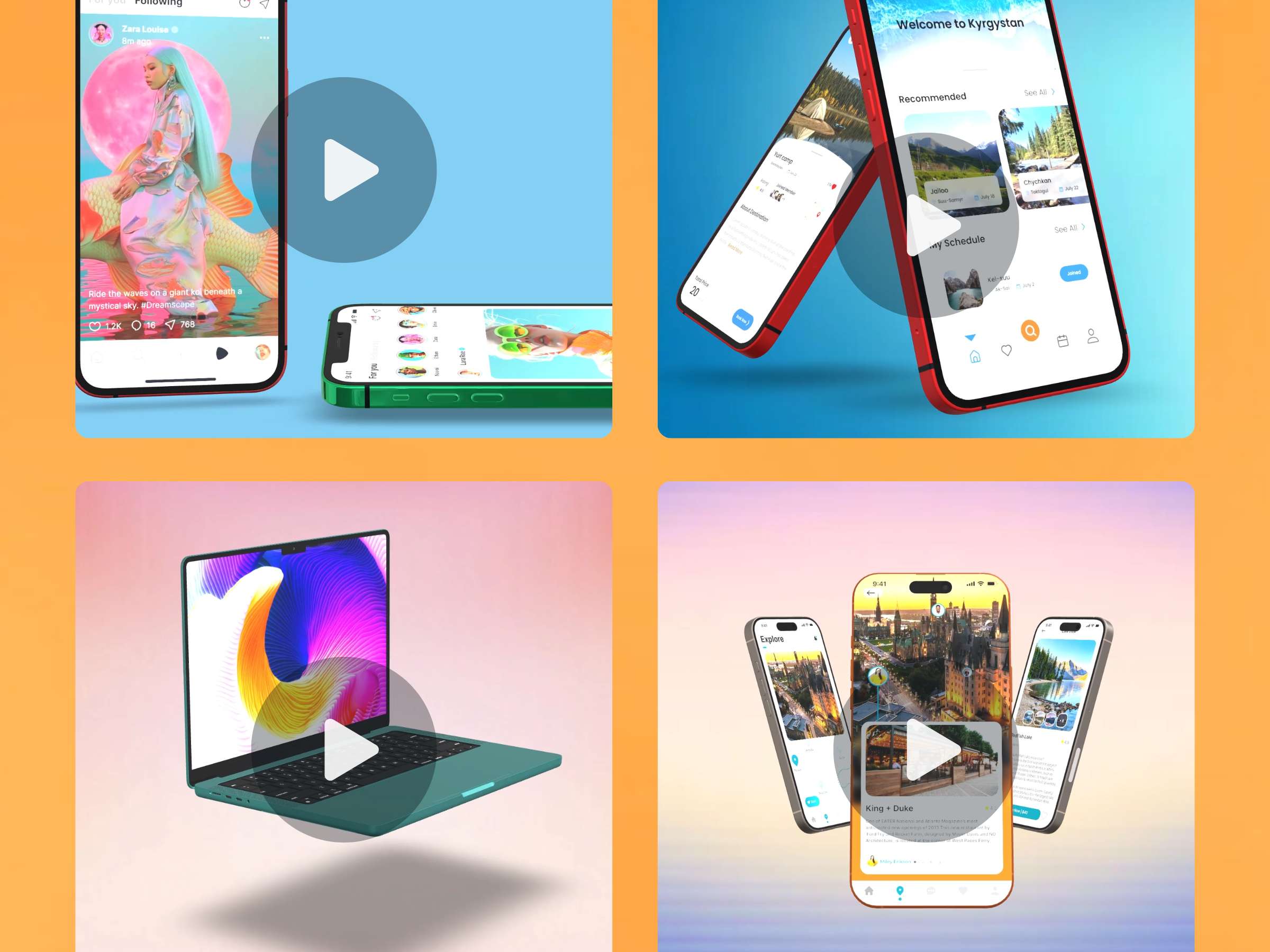 Motion Mockups gallery of animated device scenes